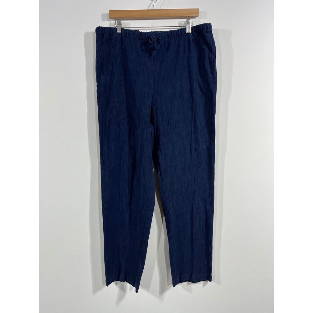 Appleseeds Crinkle Gauze Pull On Pants Womens 20 Lagenlook Beachy Coastal Boho